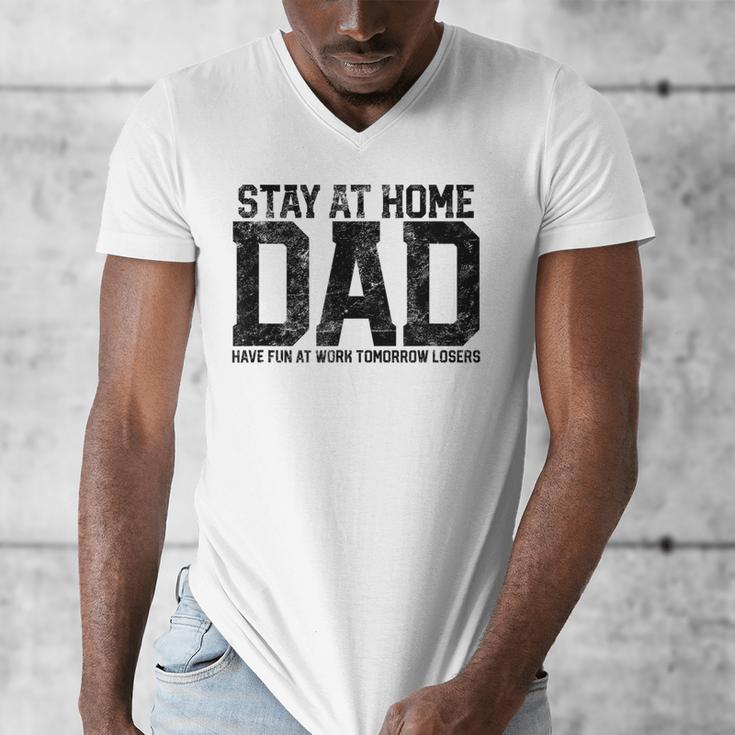 Stay At Home Dad Humor Quote Fathers Quote Men's V-Neck T-Shirt