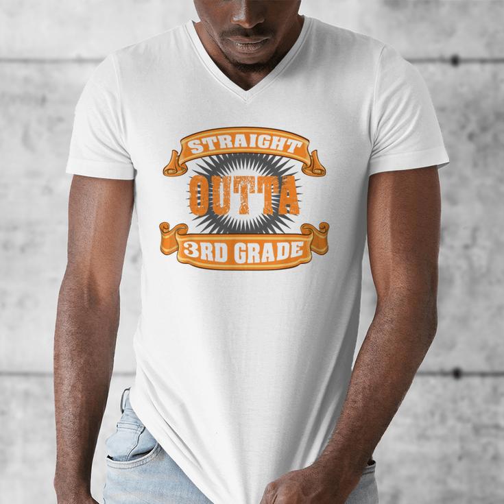 Straight Outta 3rd GradeShirt Third Graduation Boys Girls Men's V-Neck T-Shirt