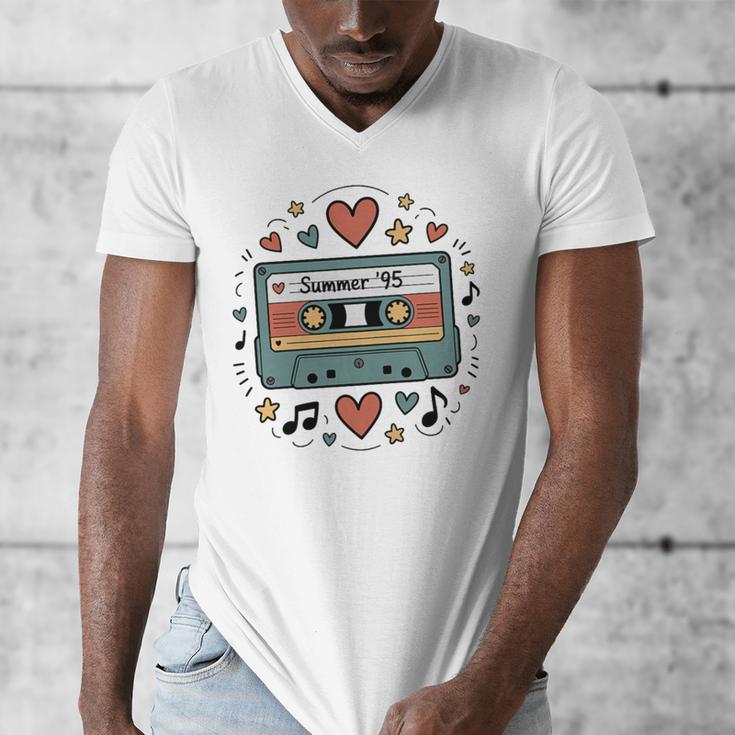 Summer ’95 Retro Cassette Tape Nostalgia Music Lover Premium Tri-Blend Men's V-Neck T-Shirt