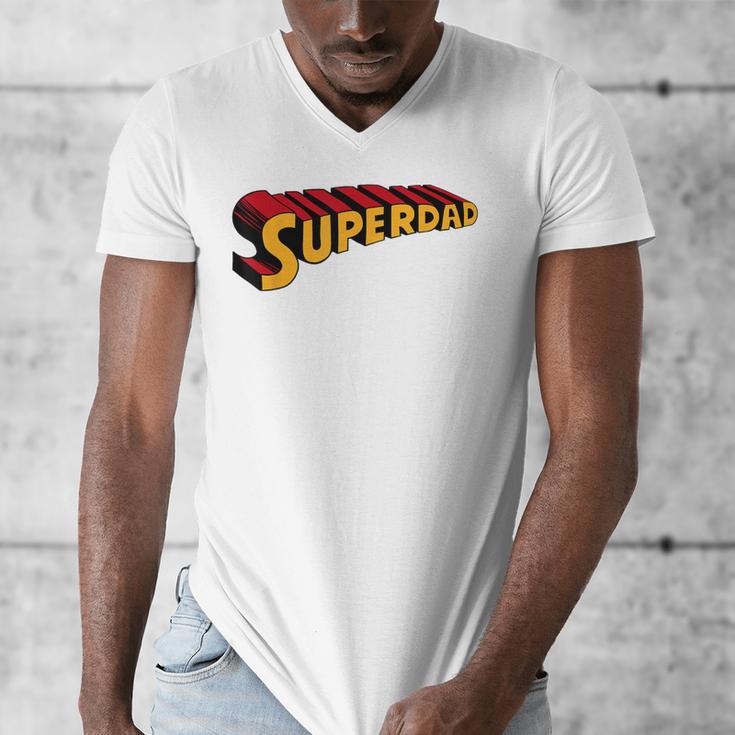 Super Dad Superdad Superhero Dad Men's V-Neck T-Shirt Super Dad Superdad Superhero Dad Men's V-Neck T-Shirt