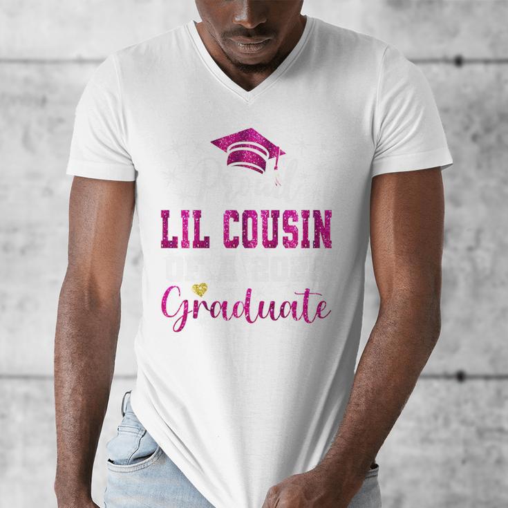 Super Proud Little Cousin Of 2025 Graduate Graduation Family Premium Tri-Blend Men's V-Neck T-Shirt
