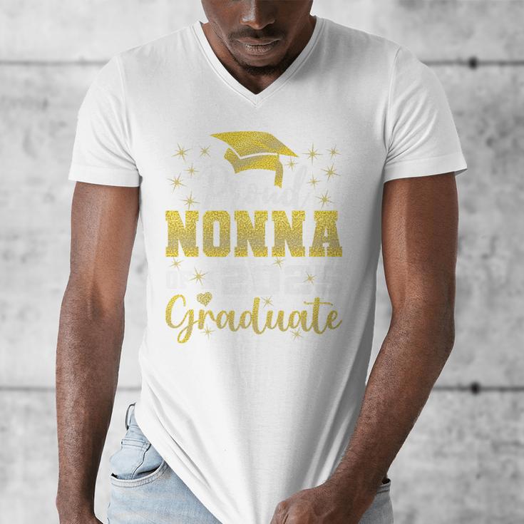 Super Proud Nonna Of 2025 Graduate Senior Graduation Family Premium Men's V-Neck T-Shirt