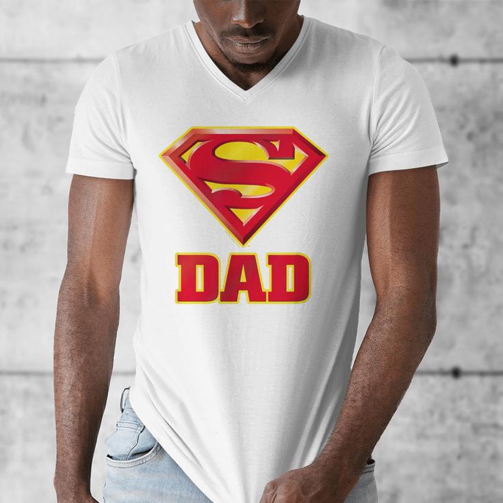 Superman Super Dad Men's V-Neck T-Shirt Superman Super Dad Men's V-Neck T-Shirt