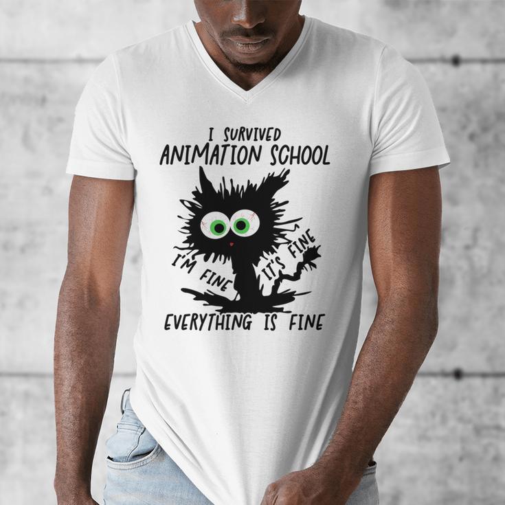 I Survived Animation School Graduation 2026 Men's V-Neck T-Shirt