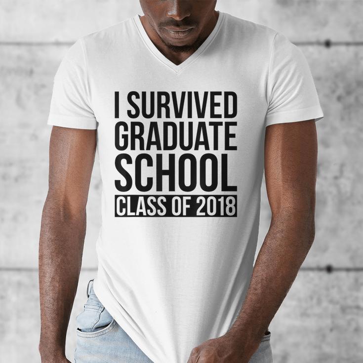 I Survived Graduate School Class Of 2018 Graduation Men's V-Neck T-Shirt