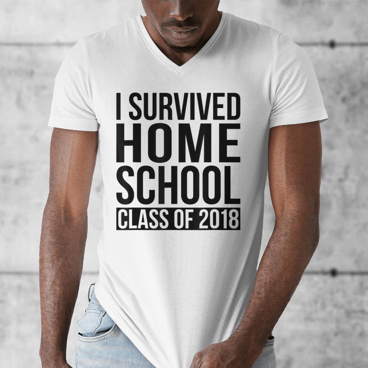I Survived Home School Class Of 2018 Graduation Men's V-Neck T-Shirt