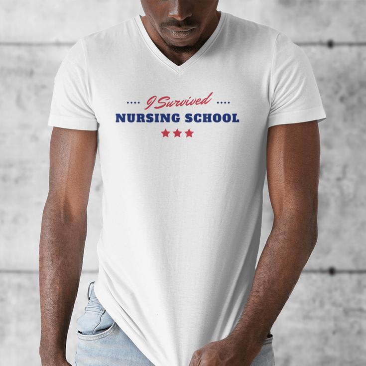 Survived Nursing School Graduation Student Men's V-Neck T-Shirt