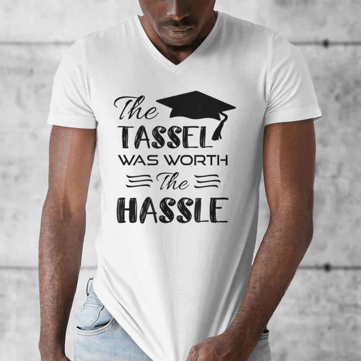 The Tassel Was Worth The Hassle Shirt Graduation TShirt Men's V-Neck T-Shirt