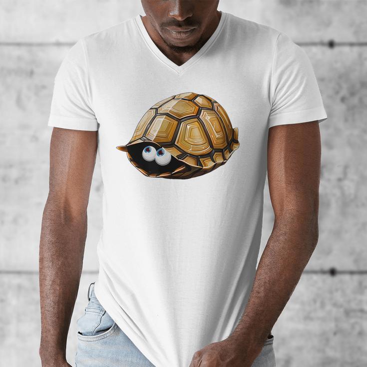 Timid Turtle Cute Introvert Misanthropic Antisocial Men's V-Neck T-Shirt Timid Turtle Cute Introvert Misanthropic Antisocial Men's V-Neck T-Shirt