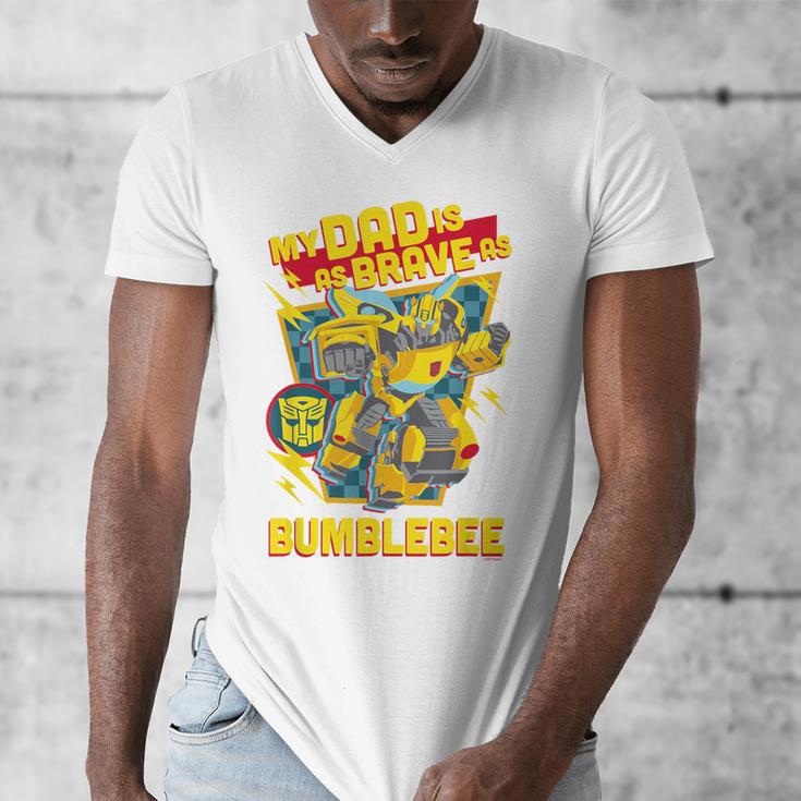 Transformers Father's Day Bumblebee My Dad Is Brave Men's V-Neck T-Shirt