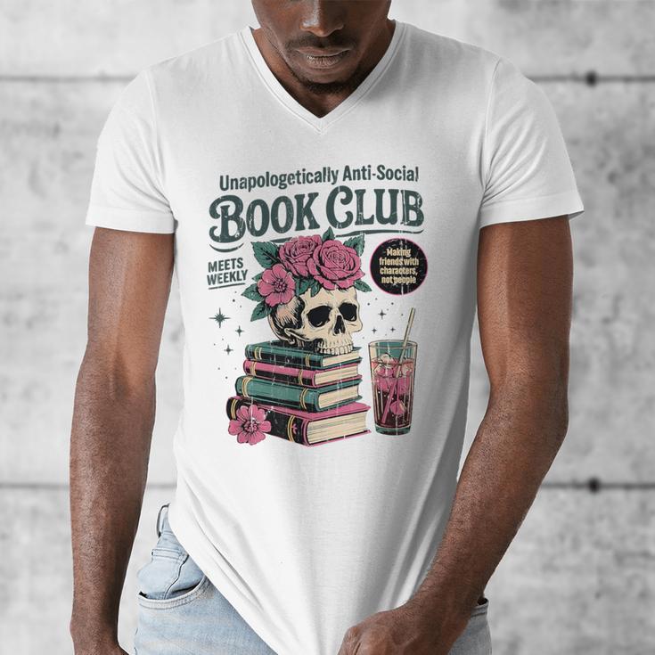 Unapologetically Anti Social Book Club Men's V-Neck T-Shirt