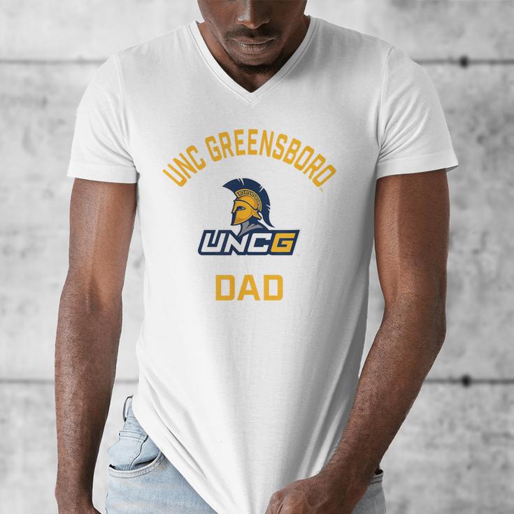 UNC Greensboro UNCG Spartans Arched Dad Men's V-Neck T-Shirt