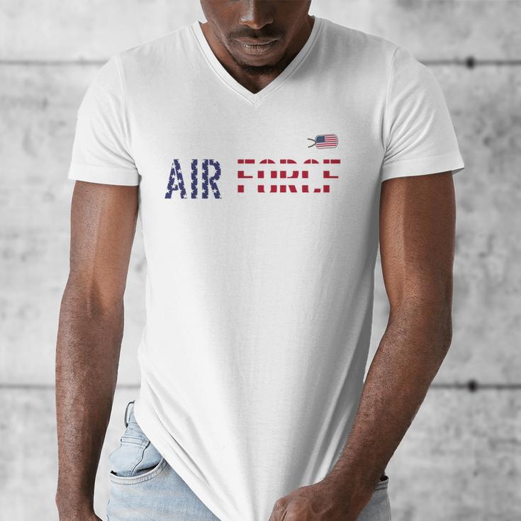 US Flag Proud Air Force Dad Men's V-Neck T-Shirt
