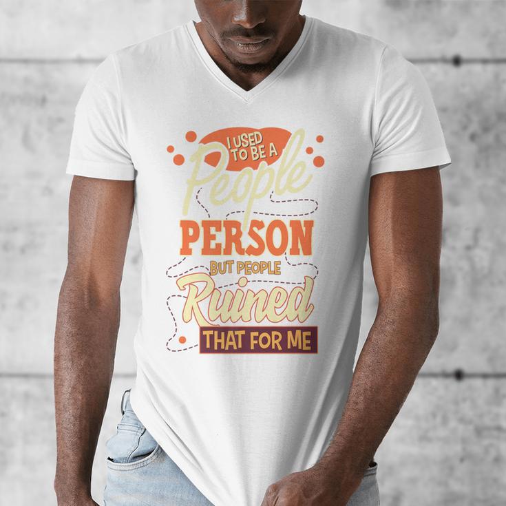 I Used To Be a People Person Antisocial Introvert Premium Men's V-Neck T-Shirt