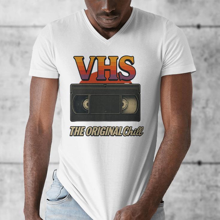 VHS Tape Nostalgia Old School Technology Humor Premium Men's V-Neck T-Shirt