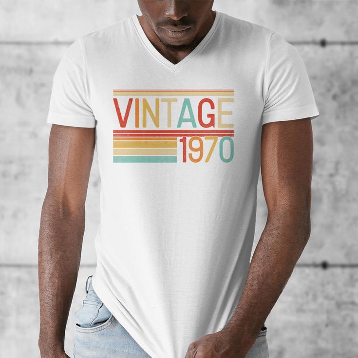 Vintage 1970 Birthday Retro Style 70's Born Nostalgia Party Premium Tri-Blend Men's V-Neck T-Shirt Vintage 1970 Birthday Retro Style 70's Born Nostalgia Party Premium Tri-Blend Men's V-Neck T-Shirt