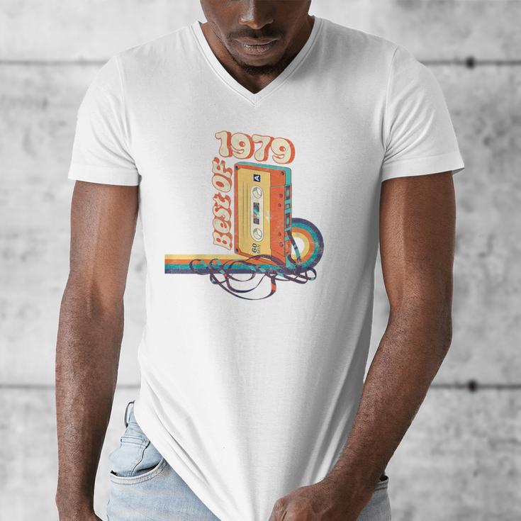 Vintage Best Of 1979 41st Birthday Graduation Cassette Tape Men's V-Neck T-Shirt