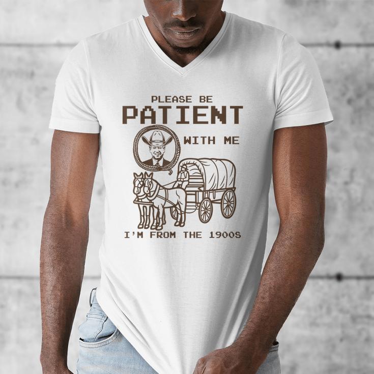 Vintage Biden Please Be Patient With Me I'm From The 1900s Men's V-Neck T-Shirt Vintage Biden Please Be Patient With Me I'm From The 1900s Men's V-Neck T-Shirt