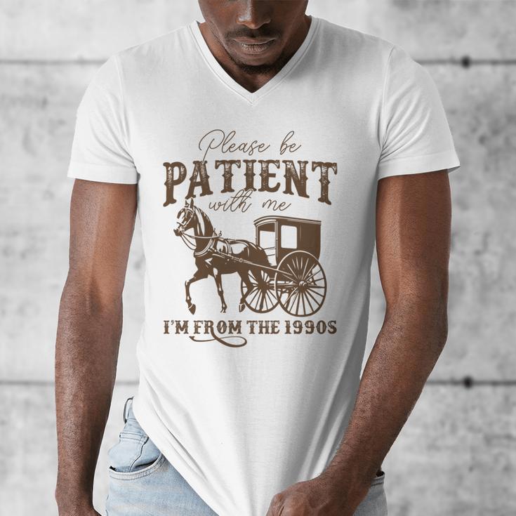 Vintage Please Be Patient With Me I'm From The 1900s On Back Men's V-Neck T-Shirt Vintage Please Be Patient With Me I'm From The 1900s On Back Men's V-Neck T-Shirt