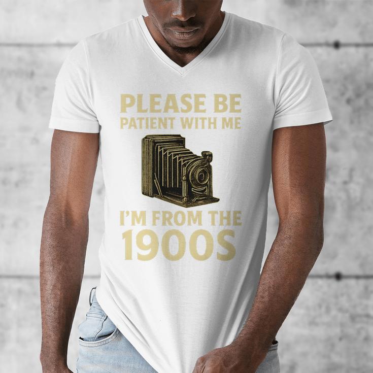 Vintage Please Be Patient With Me I'm From The 1900s Camera Premium Men's V-Neck T-Shirt