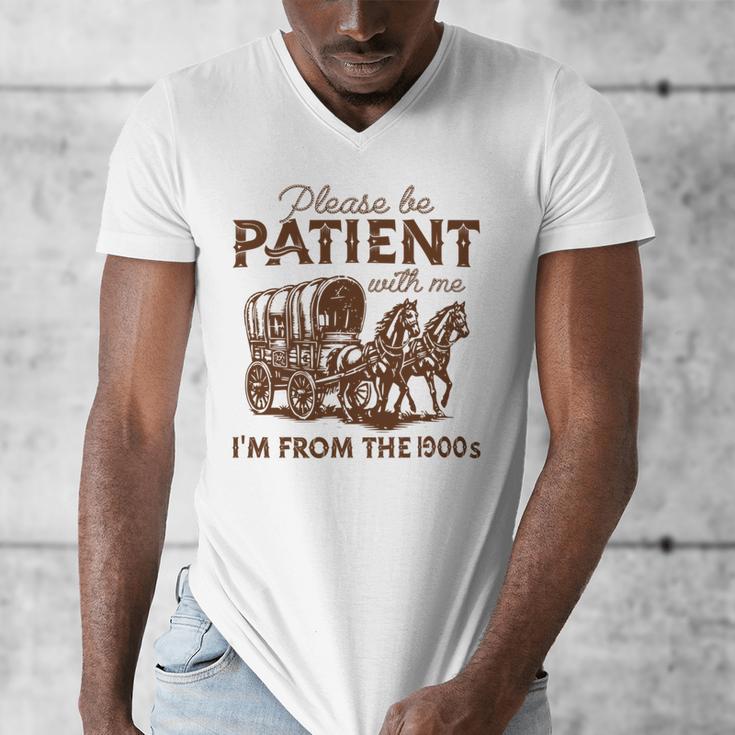 Vintage Please Be Patient With Me I'm From The 1900s Western Men's V-Neck T-Shirt