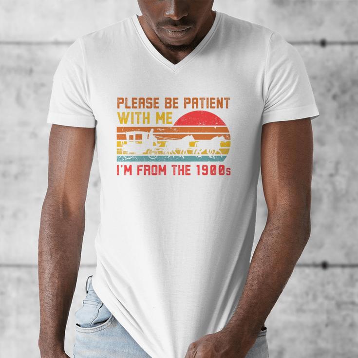 Vintage Retro Please Be Patient With Me I'm From The 1900s Premium Men's V-Neck T-Shirt Vintage Retro Please Be Patient With Me I'm From The 1900s Premium Men's V-Neck T-Shirt