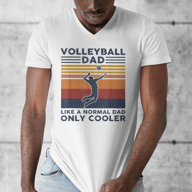 Volleyball Dad Like A Normal Dad Only Cooler Vintage Men's V-Neck T-Shirt