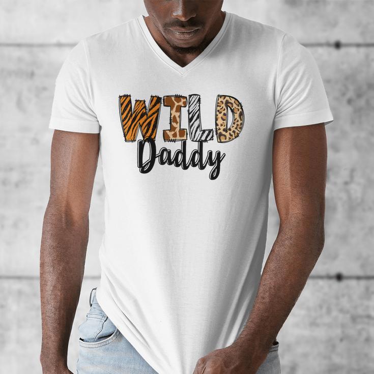 Wild Daddy Zoo Born Two Be Wild B-Day Safari Jungle Animal Men's V-Neck T-Shirt