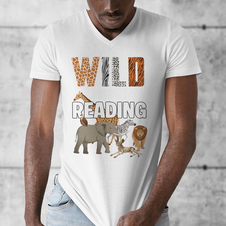 Wild About Reading Book Reader Book Nerd Book Reading Lover Premium Tri-Blend Men's V-Neck T-Shirt