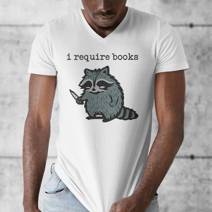Women's i Require Books Raccoon Men's V-Neck T-Shirt