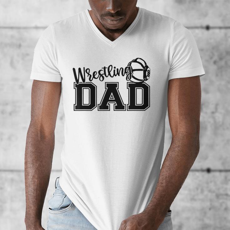 Wrestling Dad Hobby Wrestle Wrestler Martial Arts Father Men's V-Neck T-Shirt