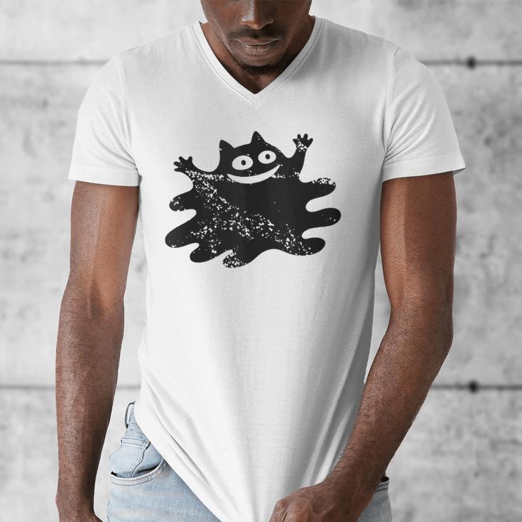 Yk2 Grunge Scary Cat With Tail Tomboy 90s Nostalgia Indie Men's V-Neck T-Shirt