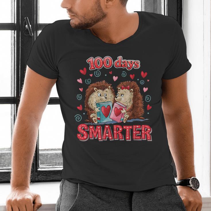 100 Days Smarter Shirt Cute Hedgehog Love Books School Tee Men's V-Neck T-Shirt 100 Days Smarter Shirt Cute Hedgehog Love Books School Tee Men's V-Neck T-Shirt