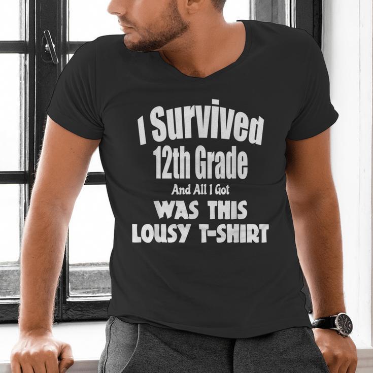 12th Grade GraduationShirt Grad Graduate Education Men's V-Neck T-Shirt
