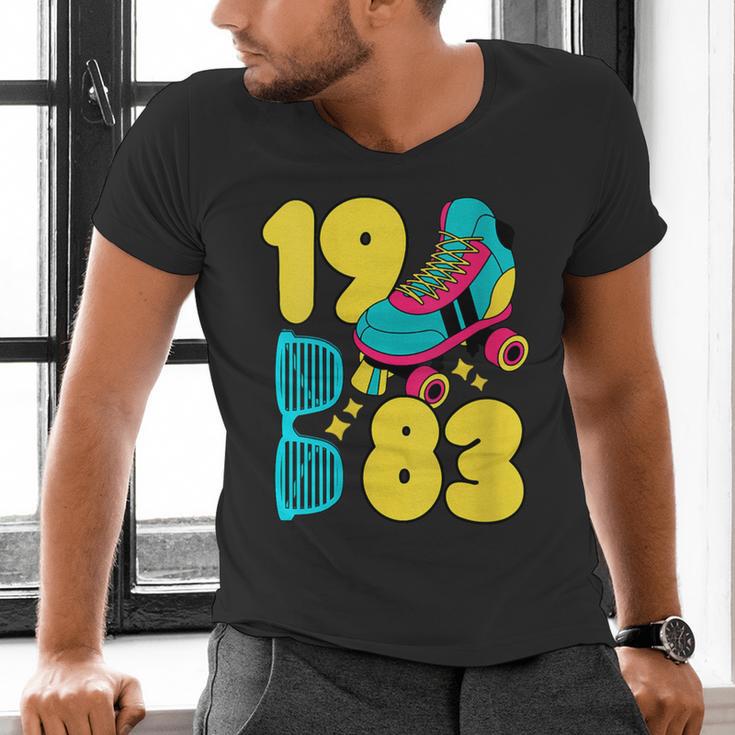 1983 Retro Raised In The 80s Old School Nostalgia Vibes Men's V-Neck T-Shirt 1983 Retro Raised In The 80s Old School Nostalgia Vibes Men's V-Neck T-Shirt