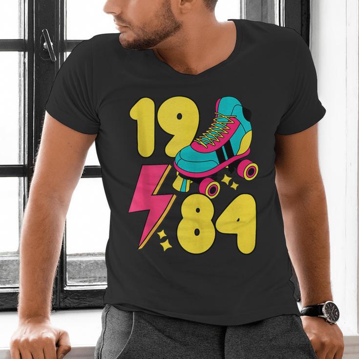 1984 Retro Raised In The 80s Old School Nostalgia Vibes Men's V-Neck T-Shirt 1984 Retro Raised In The 80s Old School Nostalgia Vibes Men's V-Neck T-Shirt