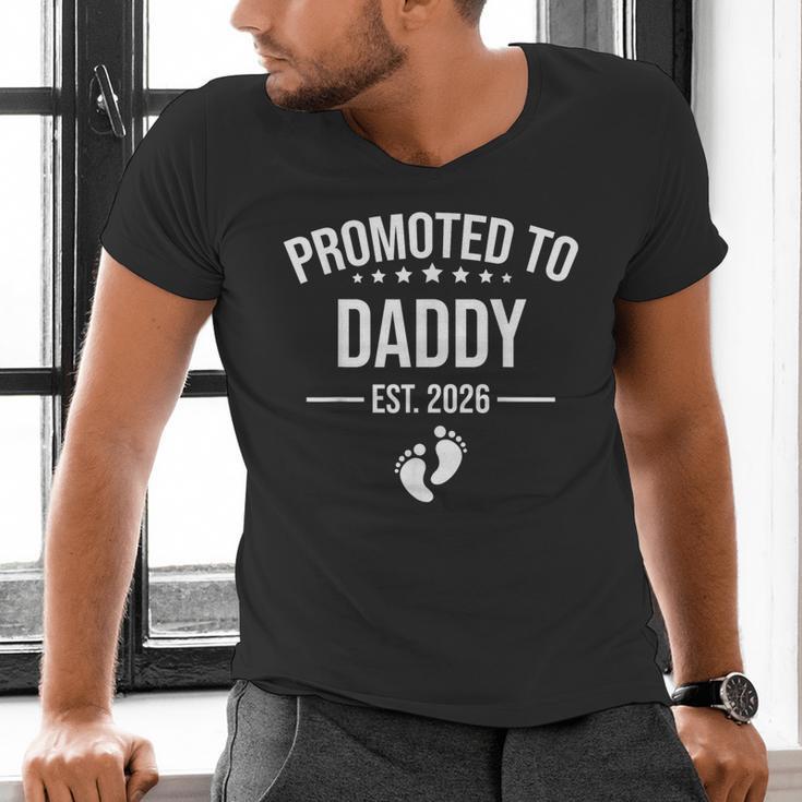 1st Time Dad EST 2026 New Dad New First Fathers Day Men's V-Neck T-Shirt