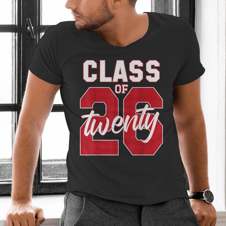 2 Sided Class Of 2026 Senior 2026 Graduation Men's V-Neck T-Shirt
