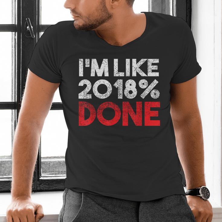 2018 Percent Done Senior Graduation Shirt Men's V-Neck T-Shirt