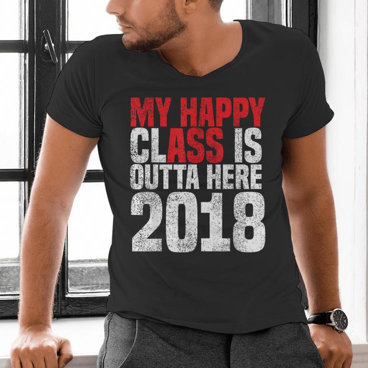 2018 Senior Graduation My Happy Class Shirt Men's V-Neck T-Shirt