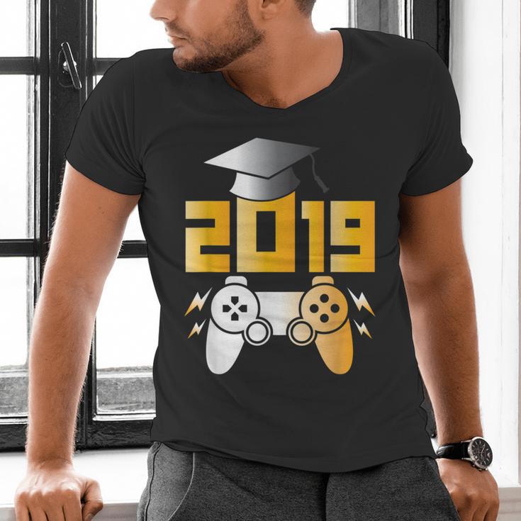 2019 High School Graduation Shirt Gamer Graduate Men's V-Neck T-Shirt