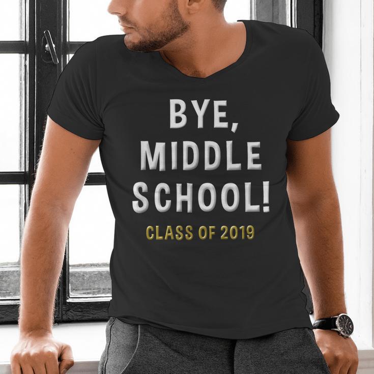 2019 Middle School Graduation Junior High Student Shirt Men's V-Neck T-Shirt