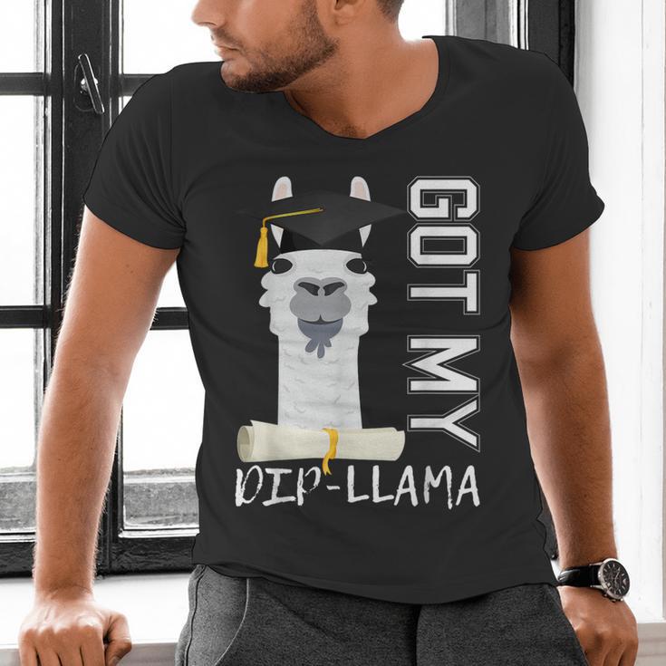 2022 Graduate Graduation For Him Her Got My Dip-Llama Men's V-Neck T-Shirt
