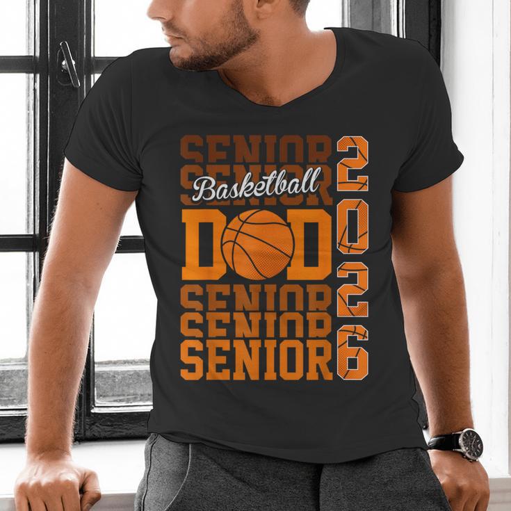 2026 Basketball Senior Dad Graduation Matching Family Men's V-Neck T-Shirt