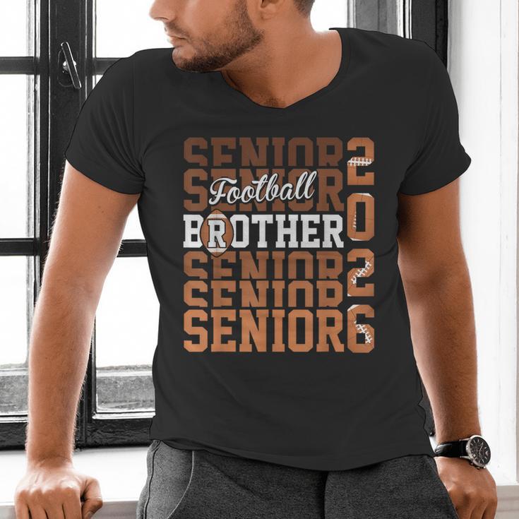 2026 Football Senior Brother Graduation Matching Family Men's V-Neck T-Shirt
