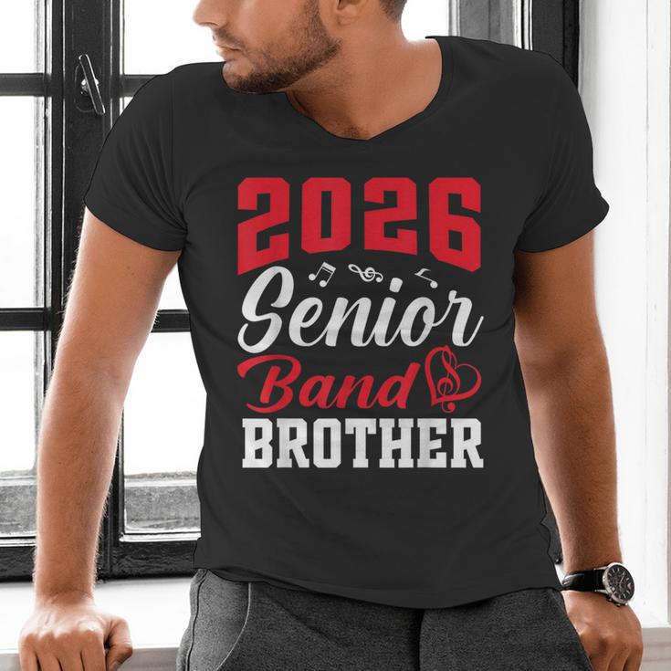 2026 Senior Band Brother Class Of 2026 Parent Graduation Men's V-Neck T-Shirt