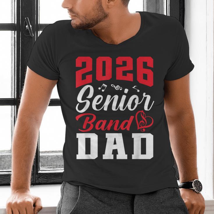 2026 Senior Band Dad Class Of 2026 Band Parent Graduation Men's V-Neck T-Shirt