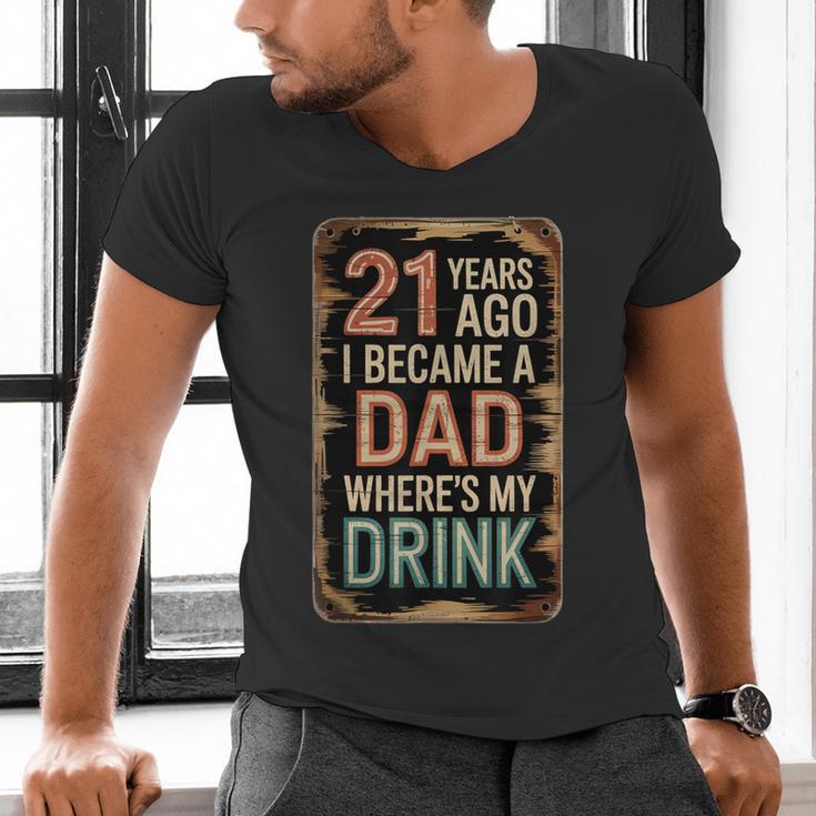 21st Birthday For Dad 21 Year Old Child Son Daughter Men's V-Neck T-Shirt