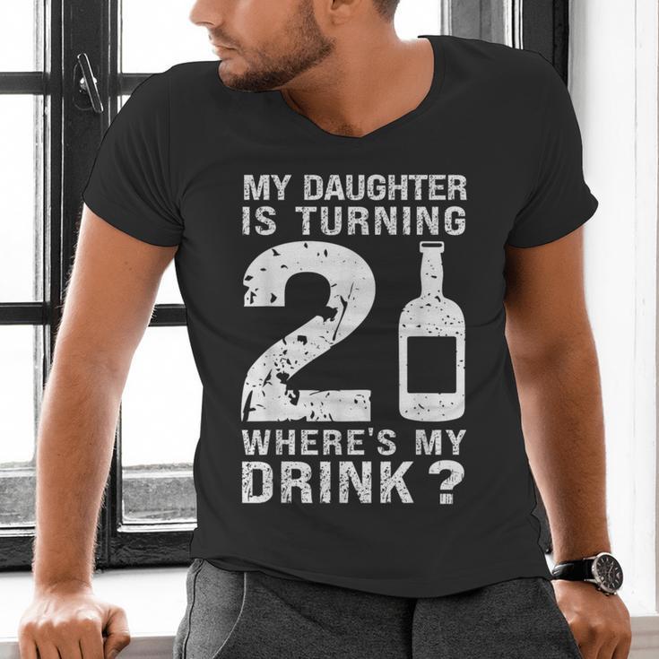 21st Birthday Dad Mom 21 Year Old My Daughter Squad Men's V-Neck T-Shirt