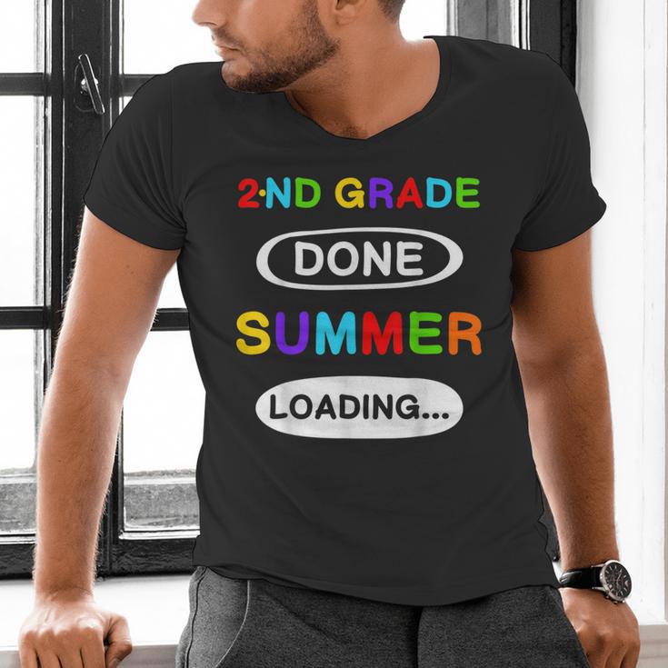 2nd Grade Graduation Shirt 2nd Grade Done Summer Loading Men's V-Neck T-Shirt